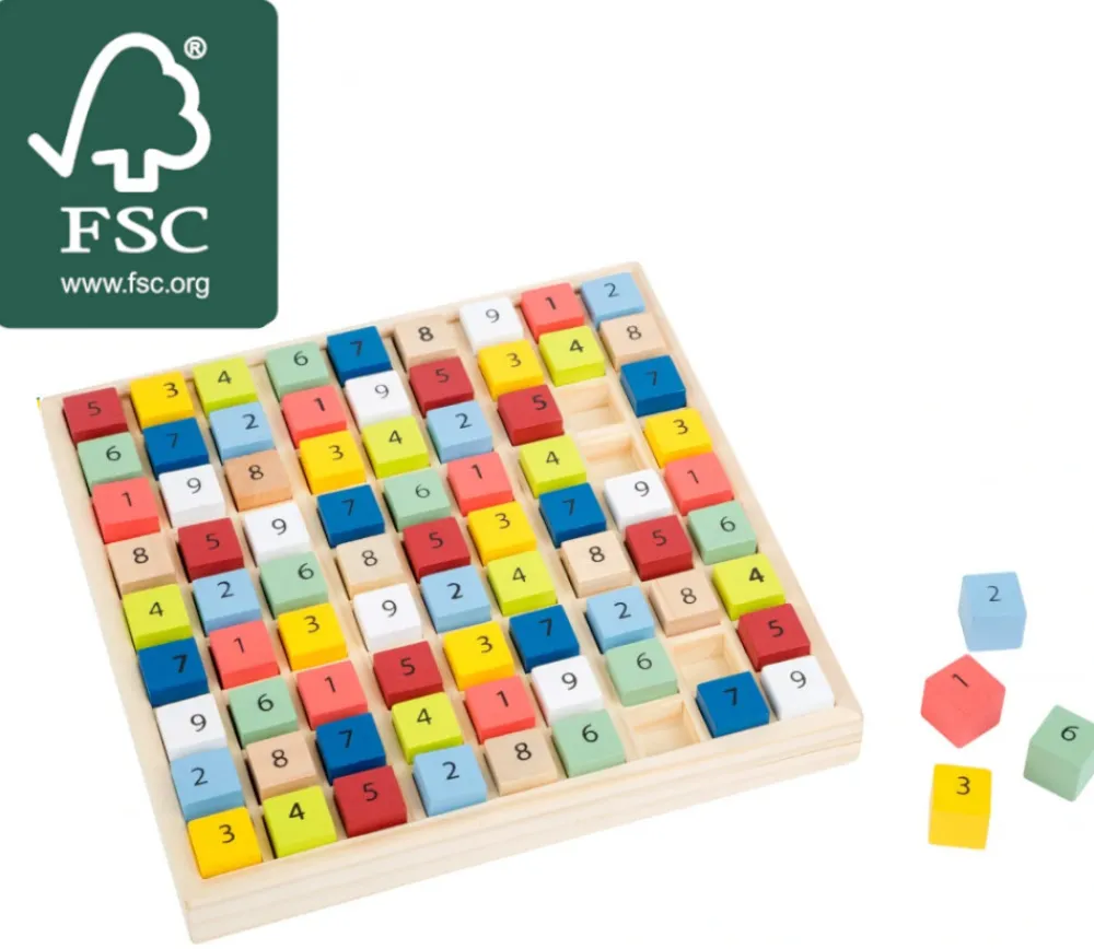 Tout Pour le Jeu Sudoku en bois carrés couleurs et chiffres