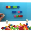 Tout Pour le Jeu Tableau bois magnétique avec 69 jetons lettres bois aimantées