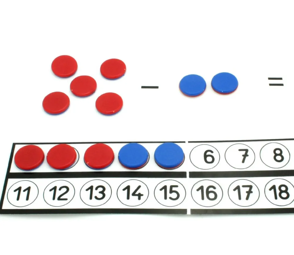 Tout Pour le Jeu Tableau de calcul de 1 à 20 + 32 jetons bicolores signes mathématiques