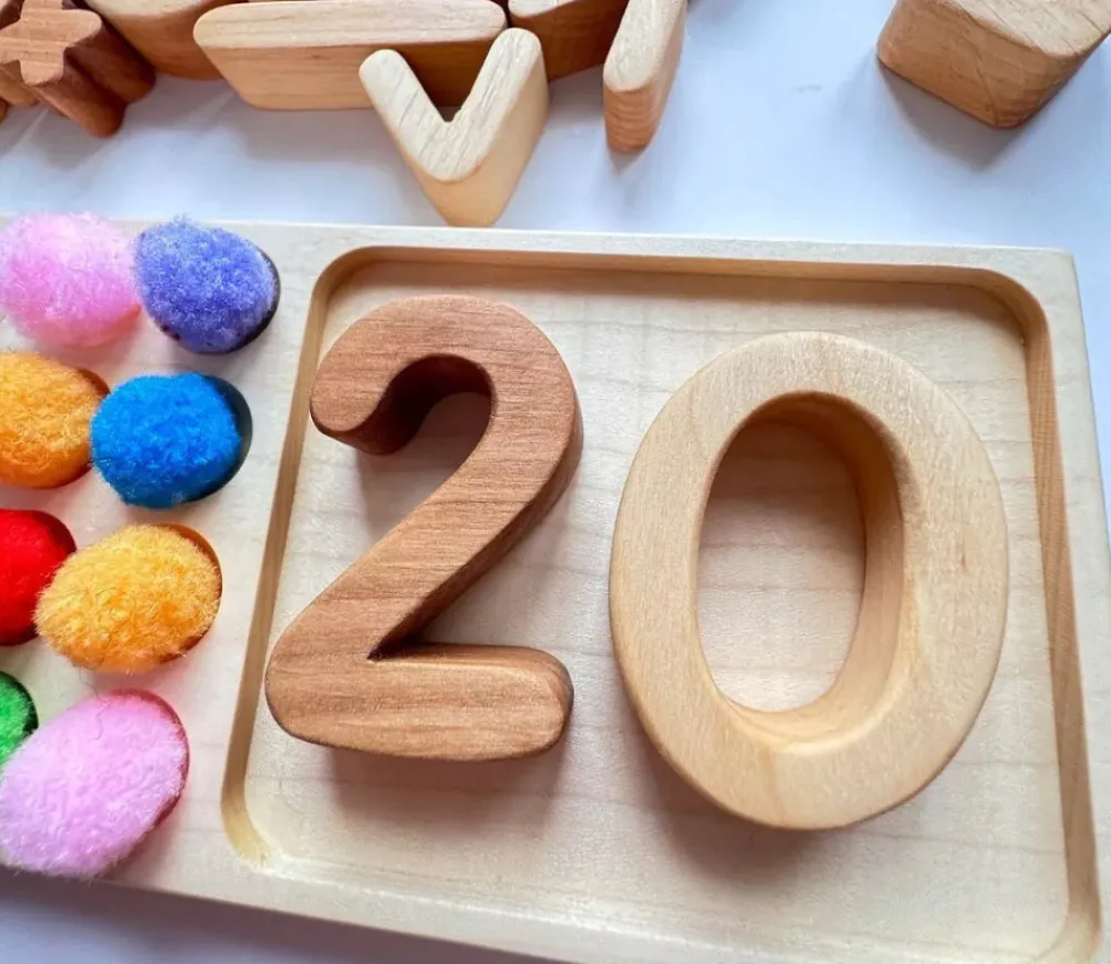 Tout Pour le Jeu Tableau de calcul en bois Montessori + chiffres opérations mathématiques