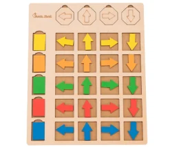 Tout Pour le Jeu Tableau de logique en bois couleurs et orientation - Jeu éducatif