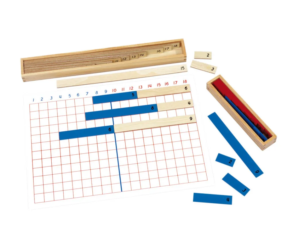 Tout Pour le Jeu Tableau des soustractions Montessori (Coffret, plateau et bâtonnets)