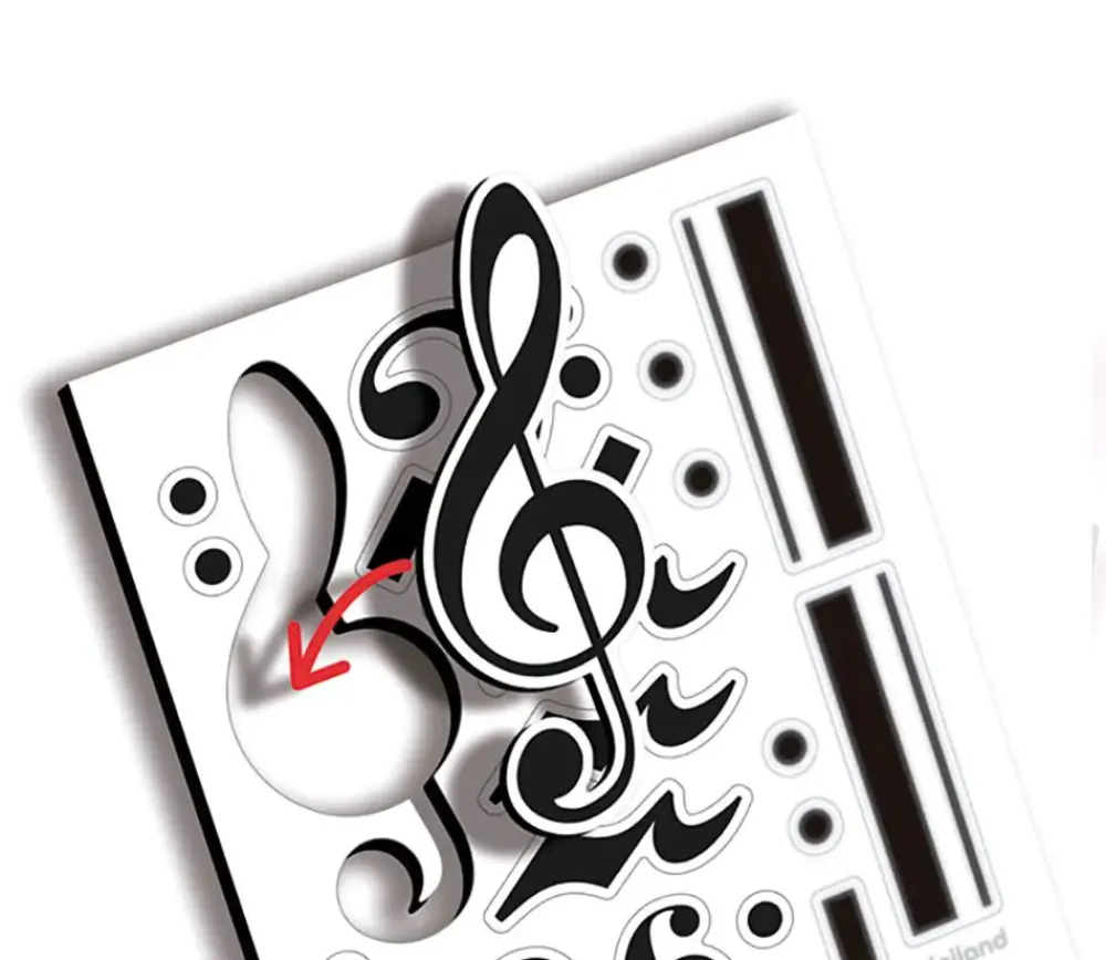 Tout Pour le Jeu Tableau portée notes de musique - effaçable et magnétique