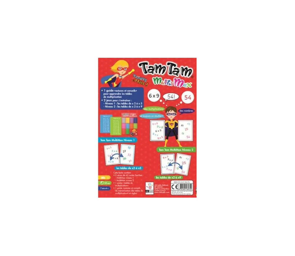 Tout Pour le Jeu Tamtam Multimax Safari coffret multiplication niveau 1 + 2