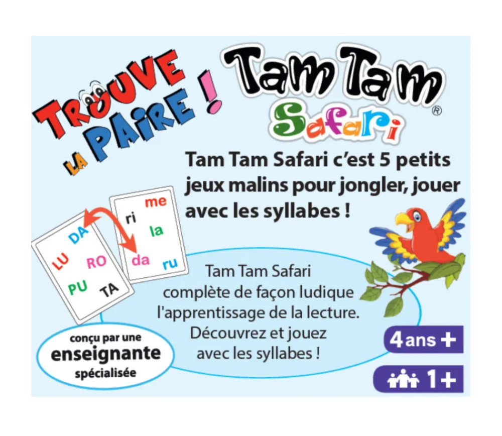 Tout Pour le Jeu Tamtam Safari Les Syllabes