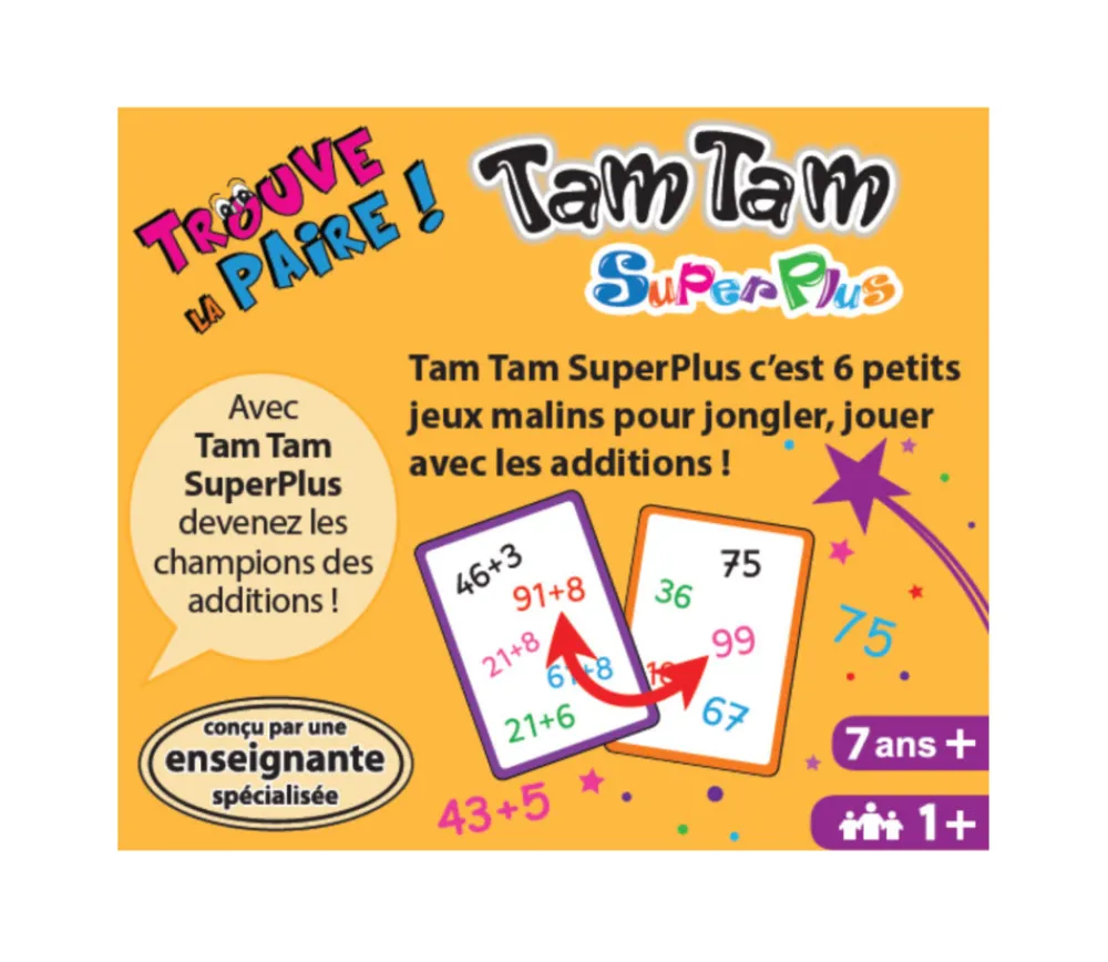 Tout Pour le Jeu Tamtam Superplus : addition a + b dizaines et unités