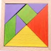 Tout Pour le Jeu Tangram bois couleur 12 cm. Fabrication Jura