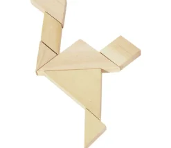 Tout Pour le Jeu Tangram carré puzzle en bois naturel