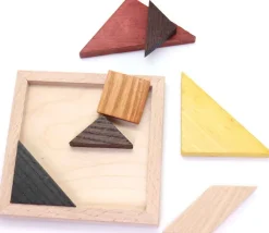 Tout Pour le Jeu Tangram en bois 12 cm. Fabrication Jura
