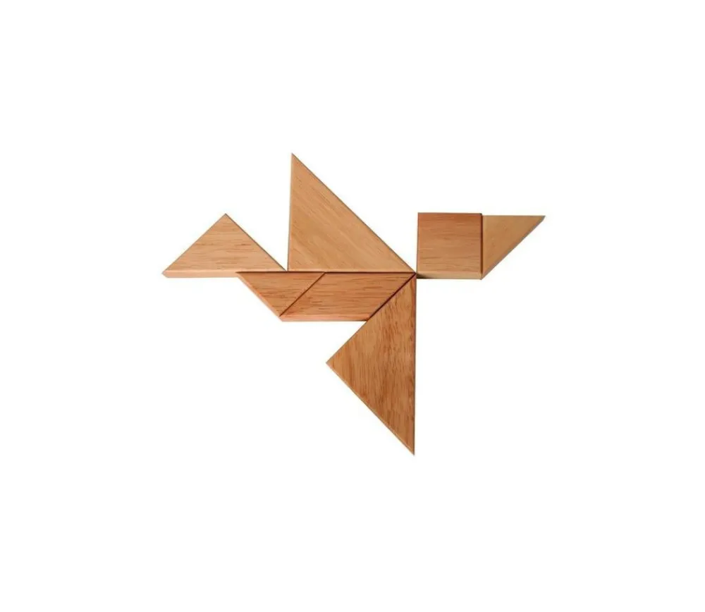 Tout Pour le Jeu Tangram jeu esprit construction en bois avec cadre 11.5 x 11.5 cm