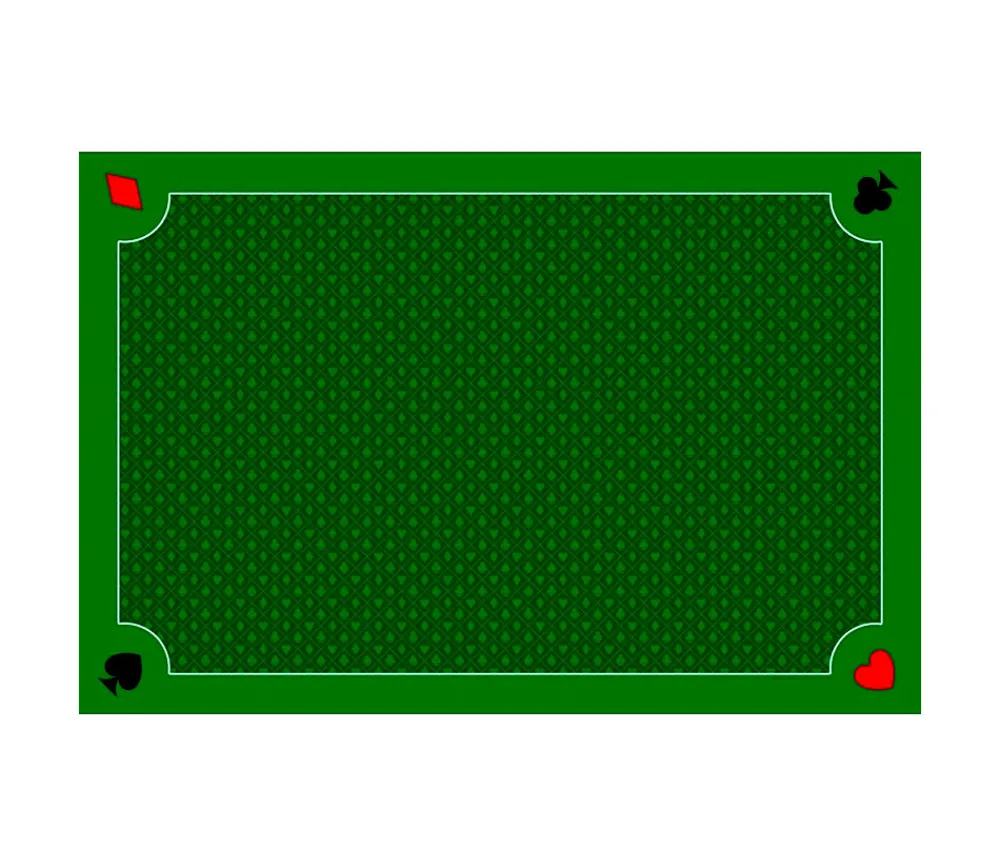 Tout Pour le Jeu Tapis Belote premium 40 x 60 cm Classique avec bords galonnés. Pique coeur trèfle carreau