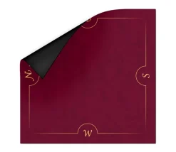 Tout Pour le Jeu Tapis Bridge 78 x 78 cm Bordeaux et or