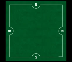 Tout Pour le Jeu Tapis Bridge 78 x 78 cm vert nord sud est ouest