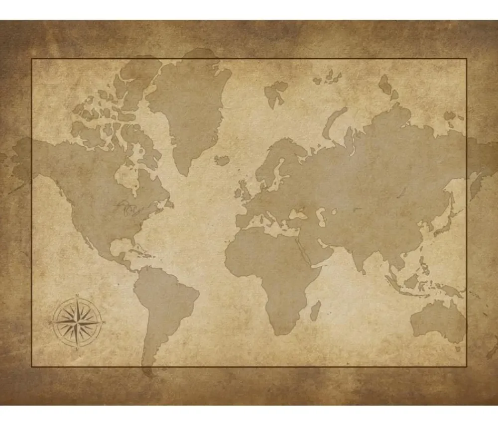 Tout Pour le Jeu Tapis Carte du monde 40 x 60 cm parchemin pour jeux