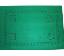 Tout Pour le Jeu Tapis cartes 48 x 70 cm vert décor atouts feutrine dos latex