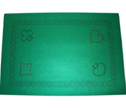 Tout Pour le Jeu Tapis cartes 48 x 70 cm vert décor atouts feutrine dos latex
