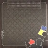 Tout Pour le Jeu Tapis cartes Belote 60 X 60 cm noir grille points avec déco pique