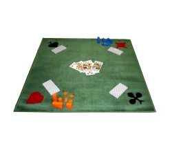 Tout Pour le Jeu Tapis cartes Tissé 77 x 77 cm vert marque France Cartes 4 AS
