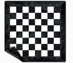 Tout Pour le Jeu Tapis échec néoprène 50 cm noir/blanc échiquier