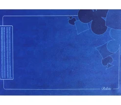 Tout Pour le Jeu Tapis de cartes Belote 40 X 60 cm bleu grille Points joueurs - déco pique