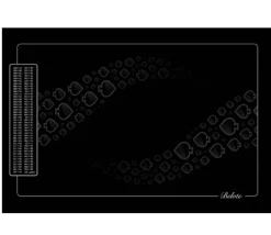 Tout Pour le Jeu Tapis de cartes Belote 40 x 60 cm grille point 4 joueurs noir