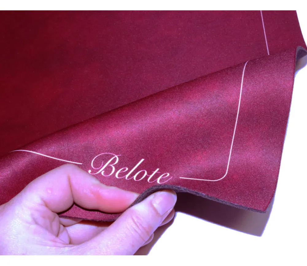 Tout Pour le Jeu Tapis de cartes Belote classique 40 x 60 cm Bordeaux