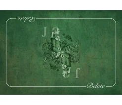 Tout Pour le Jeu Tapis de cartes Belote Valet 40 x 60 cm Vert