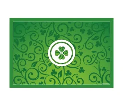 Tout Pour le Jeu Tapis de cartes Chance Trèfle 40 x 60 cm vert