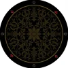 Tout Pour le Jeu Tapis de cartes rond 60 cm noir arabesques