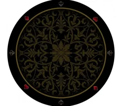 Tout Pour le Jeu Tapis de cartes rond 60 cm noir arabesques