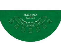 Tout Pour le Jeu Tapis de jeu BlackJack vert 140 x 70 mm