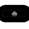 Tout Pour le Jeu Tapis de jeu Poker 120 x 60 cm Ovale noir Typo Spade