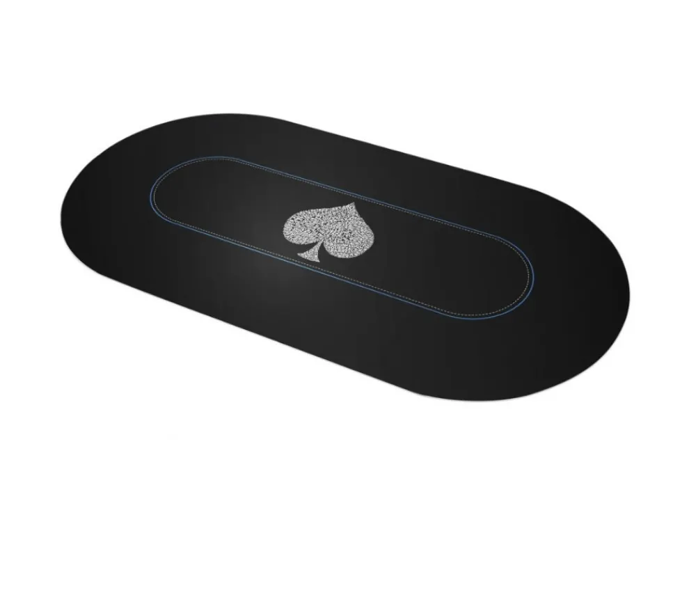 Tout Pour le Jeu Tapis de jeu Poker 120 x 60 cm Ovale noir Typo Spade