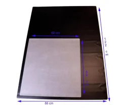 Tout Pour le Jeu Tapis de jeu recto-verso battlemap noir/gris hexagone effaçable plateau 66 x 60 cm