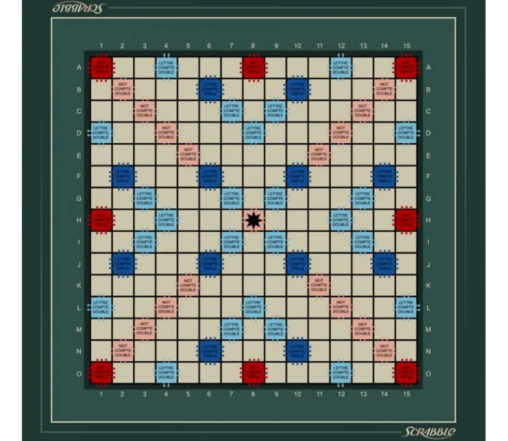 Tout Pour le Jeu Tapis jeu 40 x 40 cm compatible Scrabble (sans pions)