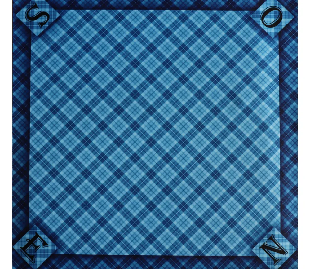 Tout Pour le Jeu Tapis jeu 60 x 60 cm Tarot bleu écossais Nord Sud Est OUest