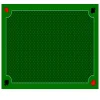 Tout Pour le Jeu Tapis jeu 70 x 60 cm Vert Classique 4 coins : Pique coeur trèfle carreau