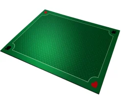 Tout Pour le Jeu Tapis jeu 70 x 60 cm Vert Classique 4 coins : Pique coeur trèfle carreau