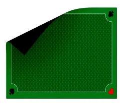 Tout Pour le Jeu Tapis jeu 70 x 60 cm Vert Classique 4 coins : Pique coeur trèfle carreau