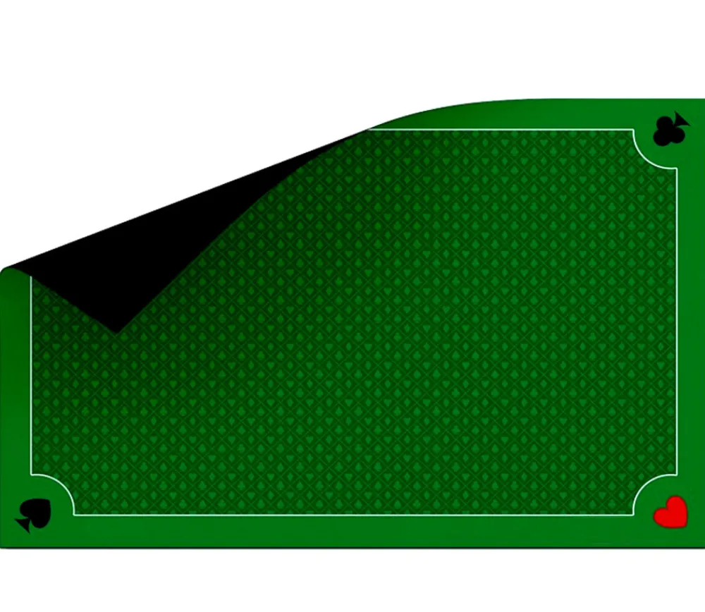 Tout Pour le Jeu Tapis jeu 40 x 60 cm Vert Classique 4 coins : Pique coeur trèfle carreau