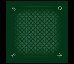 Tout Pour le Jeu Tapis jeu 78 x 78 cm vert tramé Tarot Bridge