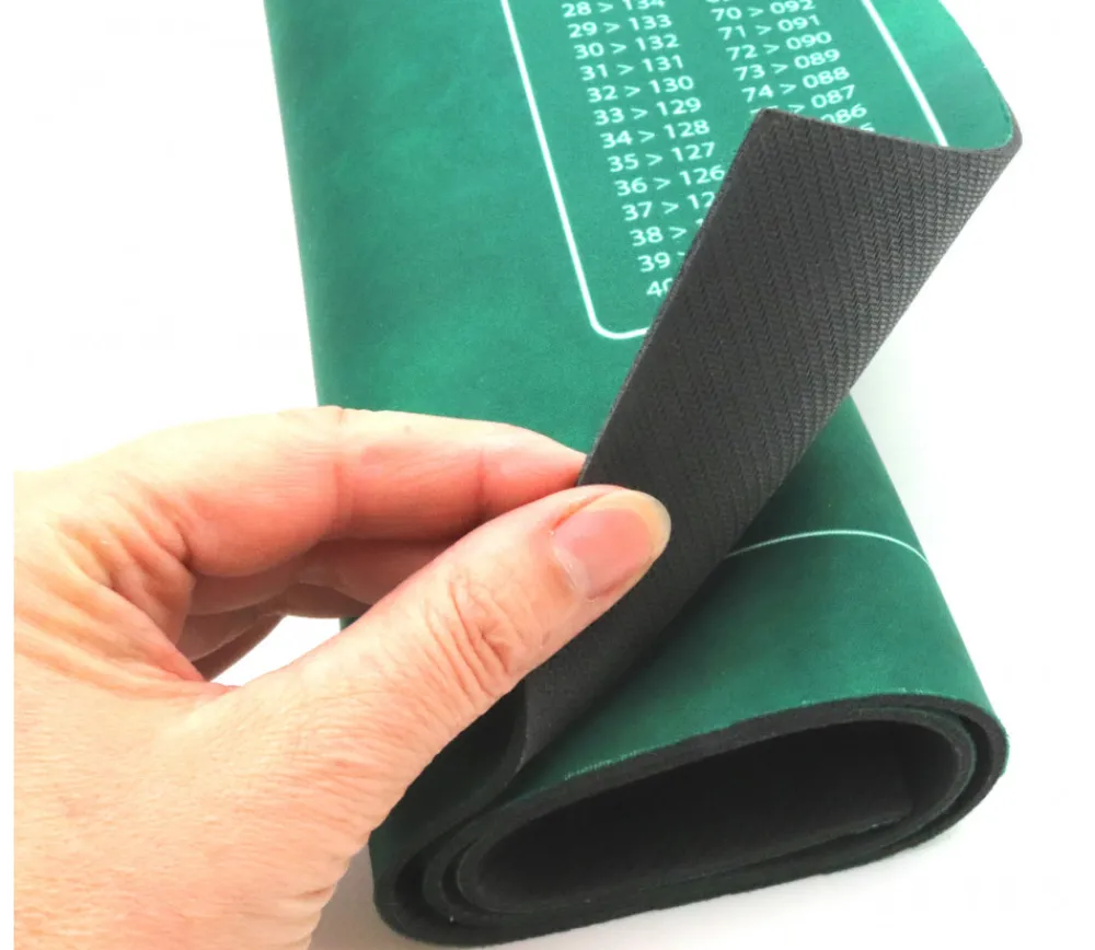 Tout Pour le Jeu Tapis jeu Belote vert avec grille points 4 joueurs - 40 x 60 cm