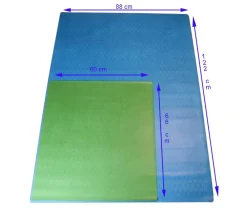 Tout Pour le Jeu Tapis jeu recto bleu- verso vert Megamat hexagone effaçable plateau 122 x 88 cm