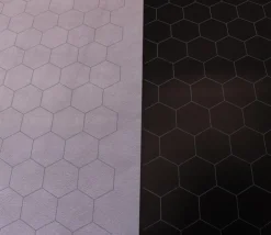 Tout Pour le Jeu Tapis jeu recto Noir- verso Gris Megamat hexagone effaçable plateau 122 x 88 cm