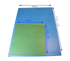 Tout Pour le Jeu Tapis jeu recto-verso Bleu/Vert Megamat carré effaçable plateau 122 x 88 cm