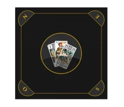 Tout Pour le Jeu Tapis jeu Tarot 60 x 60 cm noir brun Les 3 bouts