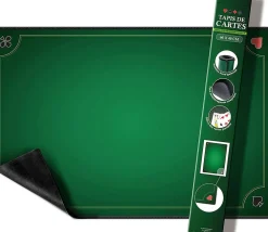 Tout Pour le Jeu Tapis jeu Vert Belote pro - 40 x 60 cm super qualité