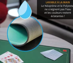 Tout Pour le Jeu Tapis jeu Vert Belote pro - 40 x 60 cm super qualité