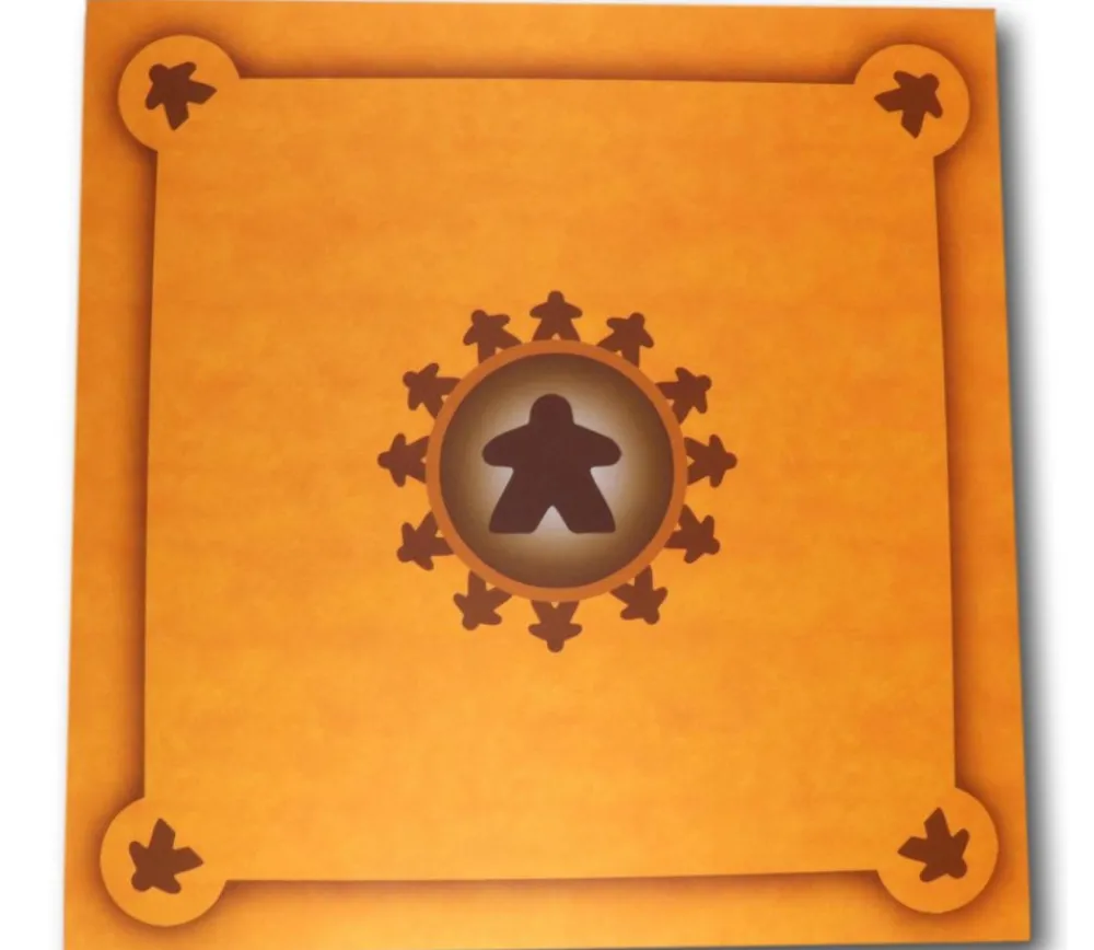 Tout Pour le Jeu Tapis Meeple jaune orange Multijeux 60x60 cm