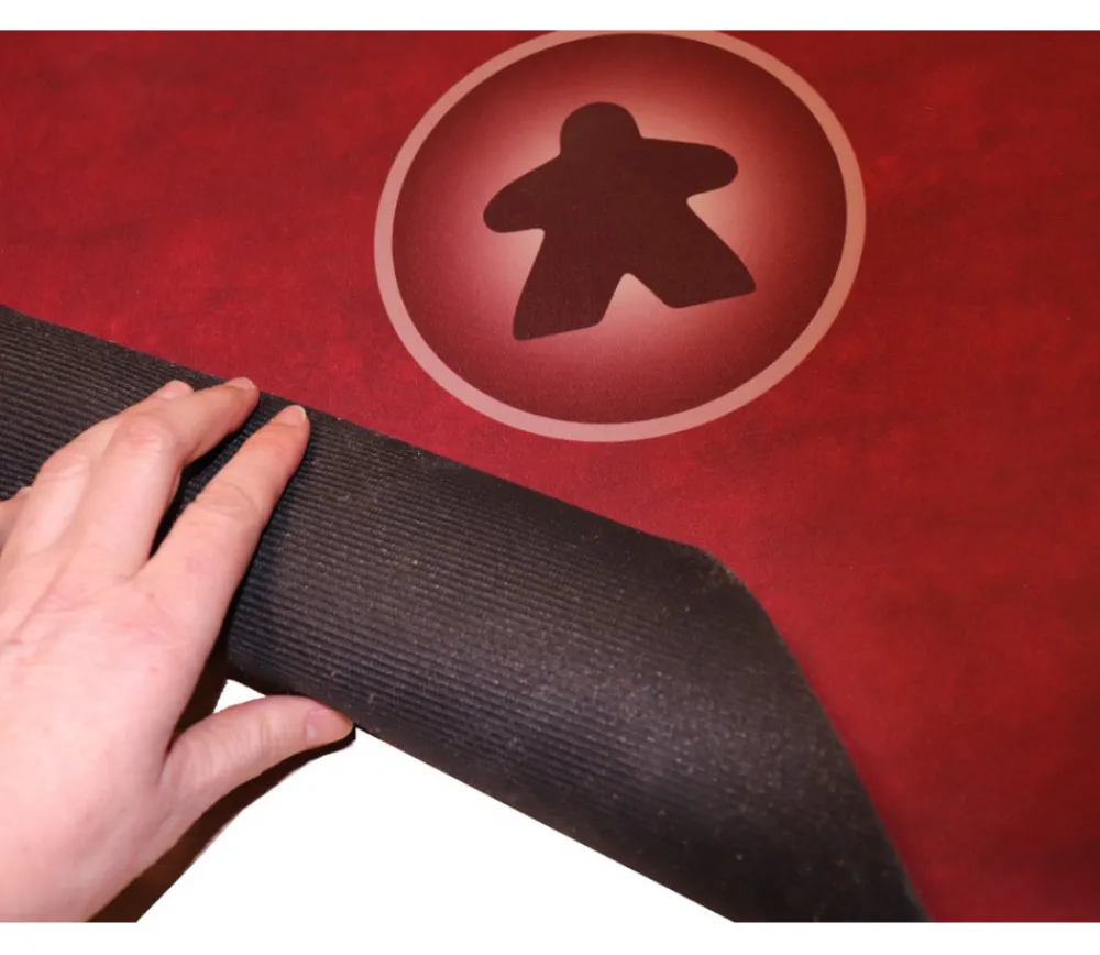 Tout Pour le Jeu Tapis Meeple rouge Multijeux 60x60 cm